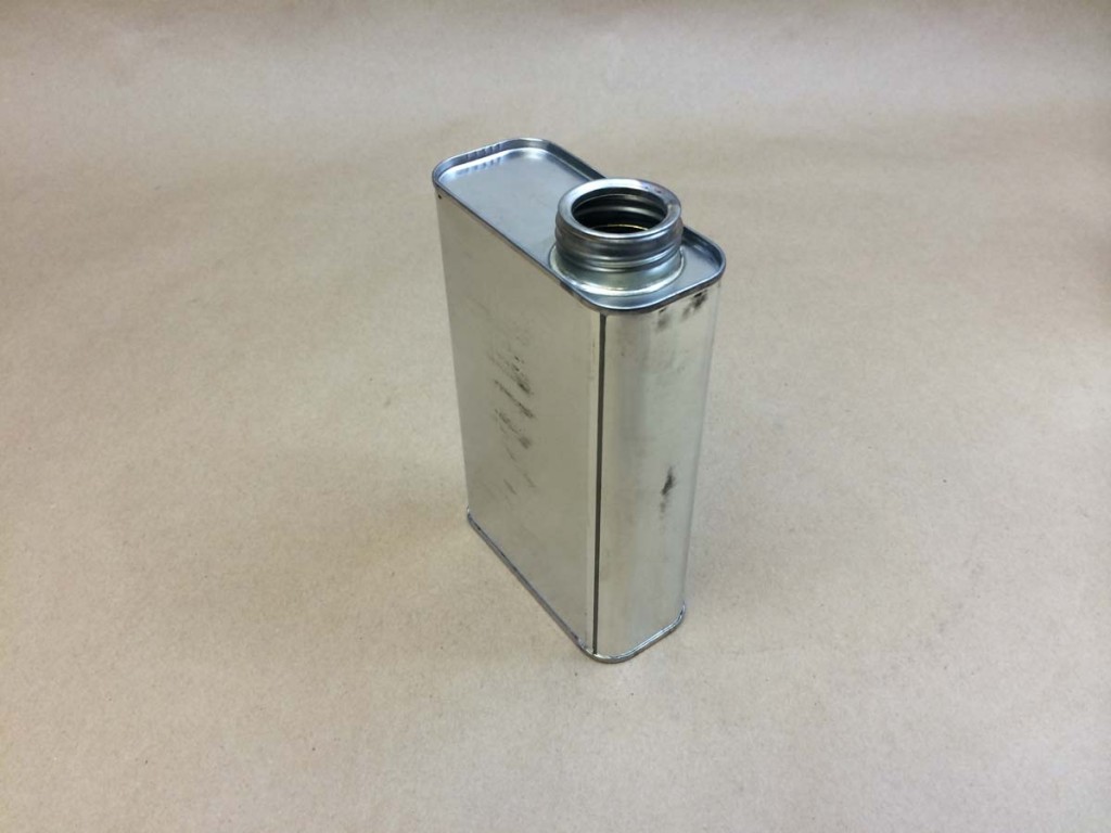  Pint   1.25 Silver  Rectangular  Tin   Can
