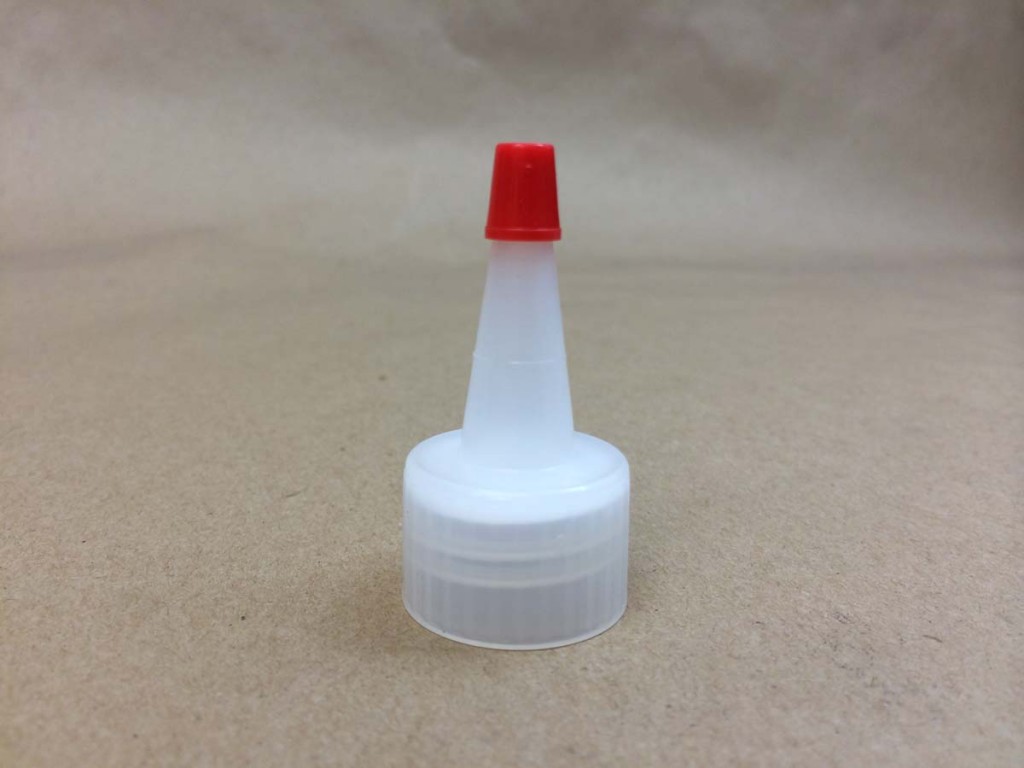     28 400 Natural/Red Tip  Spout  Plastic   Cap
