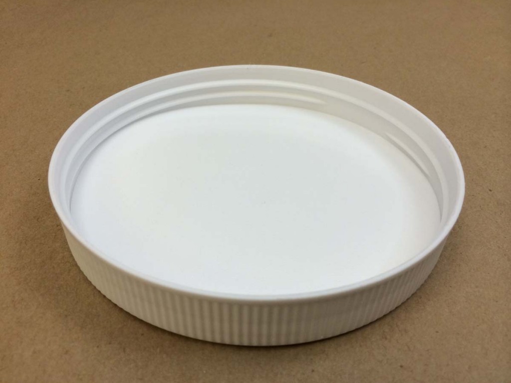     120 400 White  Ribbed Sides/Matte Top  Plastic   Cap