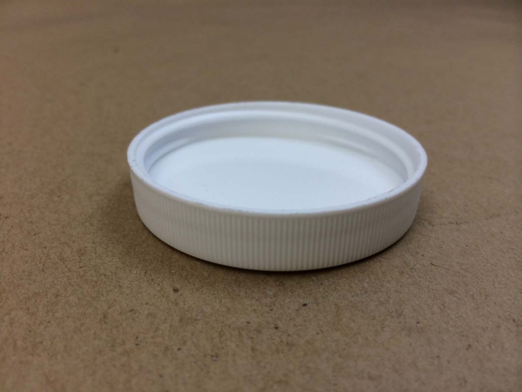     58 400 White  Ribbed Sides/Stipple Top  Plastic   Cap