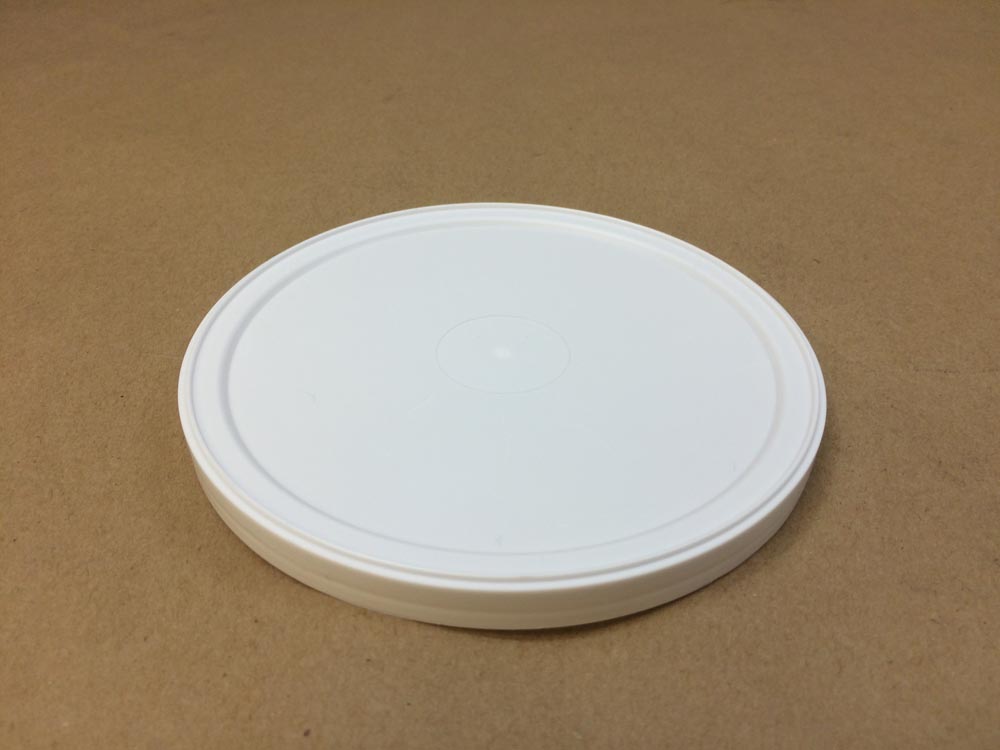      White  64 oz. Easy Open - No Gasket  Plastic   Cover