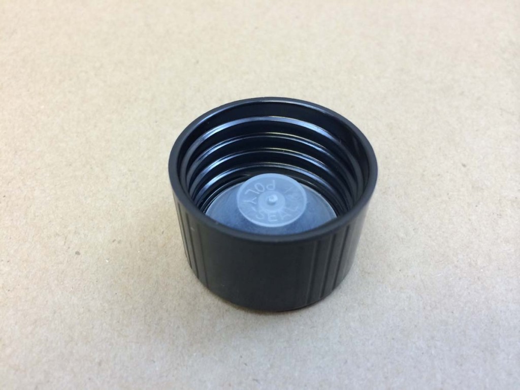     33 400 Black  Ribbed Sides/Smooth Top
  Plastic   Cap