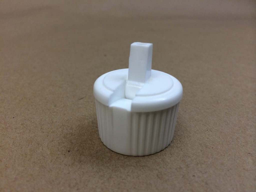     24 410 White  Polytop - Ribbed Sides  Plastic   Cap