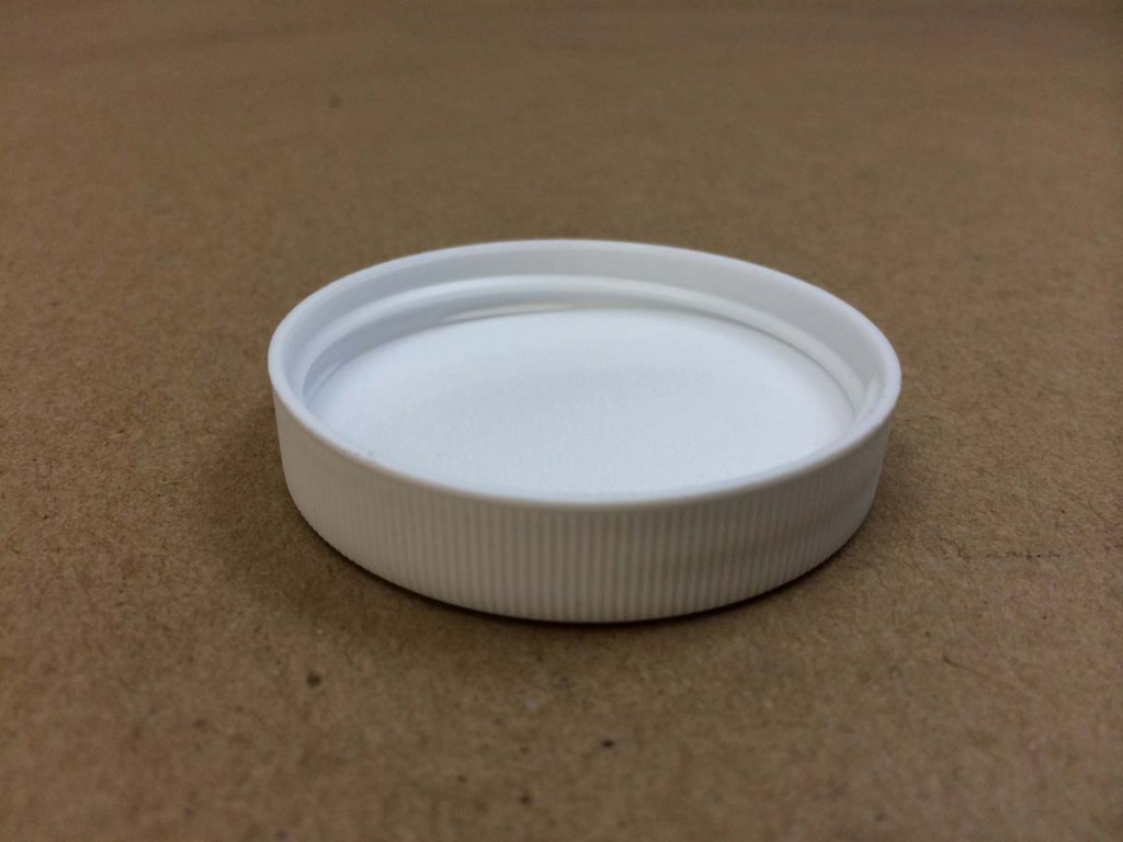     53 400 White  Ribbed Sides/Smooth Top  Plastic   Cap