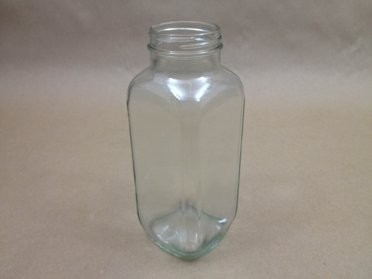  16 oz.   48 400 Flint/Clear  Square  Glass   Jar