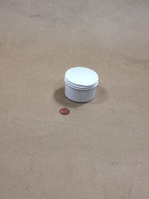  3 oz.   70 400 White  Thick Wall  Plastic   Jar