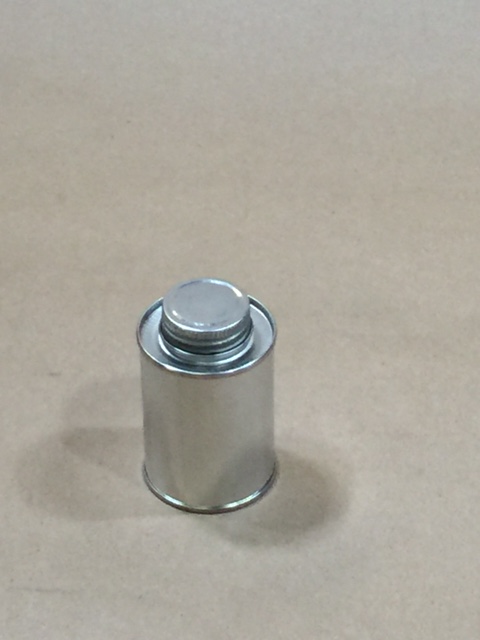     1.25Delta Plain  Round  Tin   4 Oz Monotop Can Cap Sold Separately