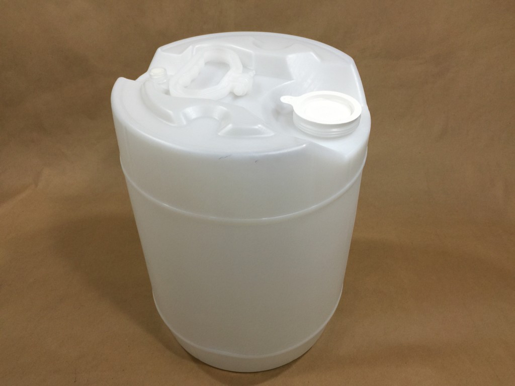 5 Gallon Round Natural HDPE Plastic Drum Yankee