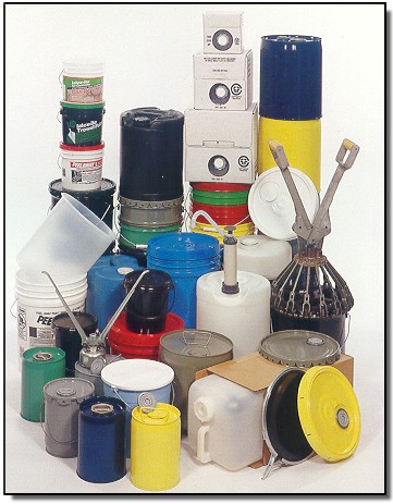  Steel, Hazardous Materials, Composite,  and Plastic Buckets, Carboys, Cubitainers and Pails