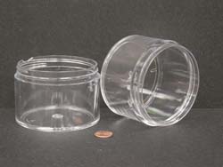 6 oz. (180 ml) Clear Polystyrene Regular Wall Jar  6 oz. (180 ml) Clear  Polystyrene Regular Wall Jar