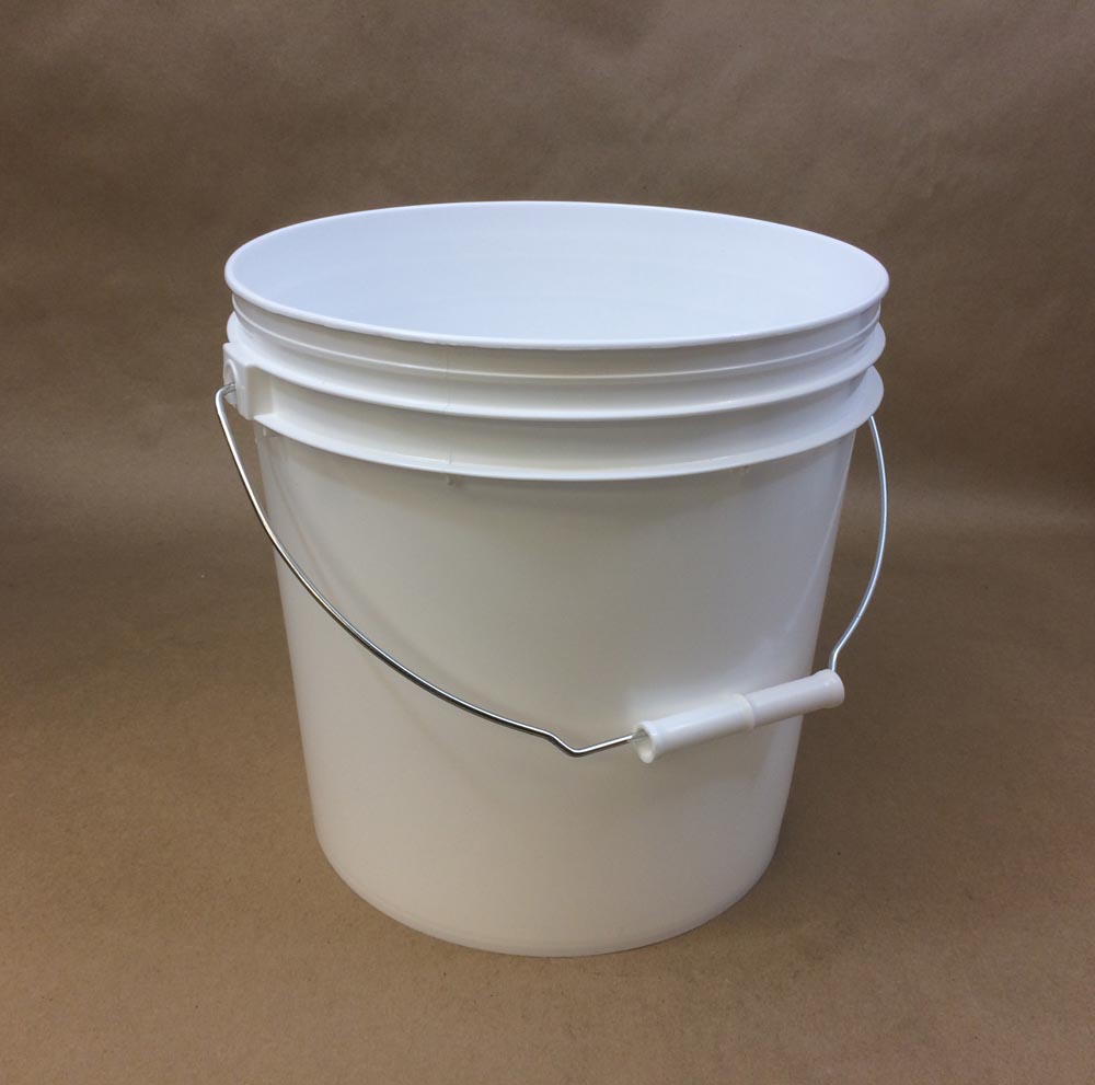 6 gallon white plastic bucket (PCI48BWHHTSSL-2)  Yankee Containers: Drums,  Pails, Cans, Bottles, Jars, Jugs and Boxes