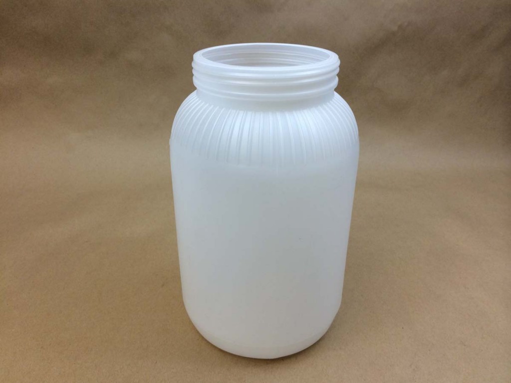 Wide-Mouth Glass Jars - 1 Gallon, 4 Opening, Plastic Cap S-19317P