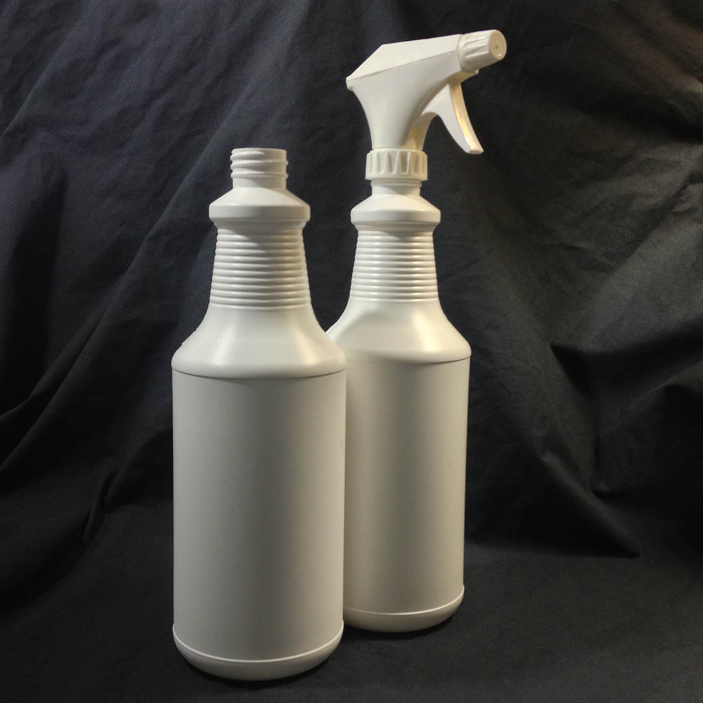 32 oz. White HDPE Plastic Carafe Bottle, 28mm 28-400, 51 Grams