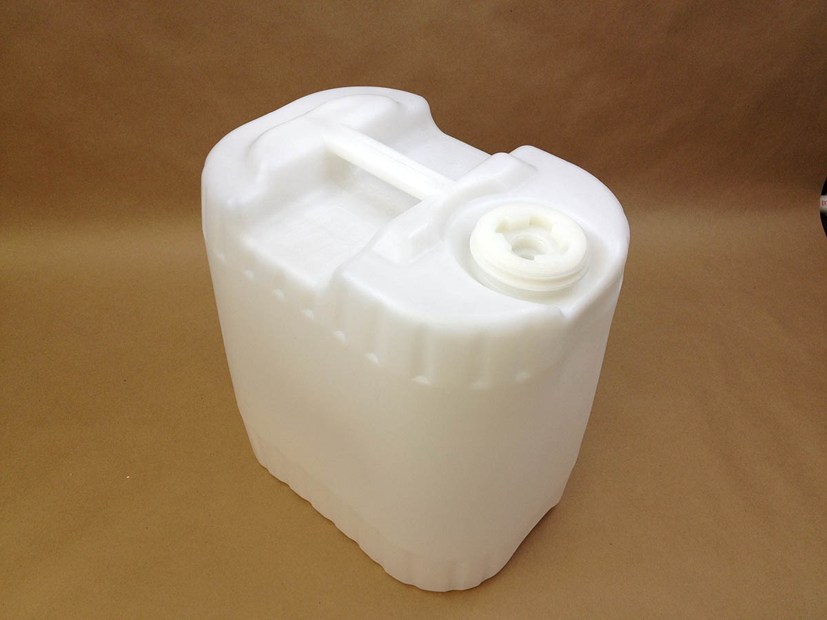 jerrican, carboy, 5 gallon plastic drum.