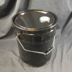 unlined steel pails with spouted lug cover
