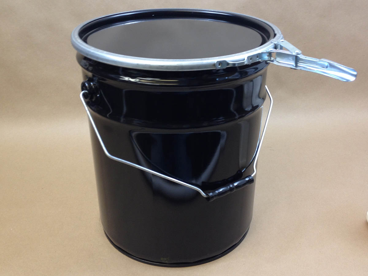 metal bucket, dish cover, lever locking ring