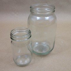 Standard round glass jars