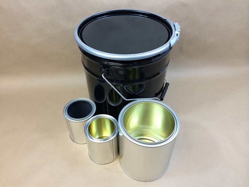 3 Gallon Black Open Head Steel Pail (29 Gauge), Unlined (S2 Series)