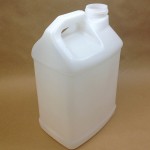 2.5 gallon plastic jug without cap showing graduation marks.