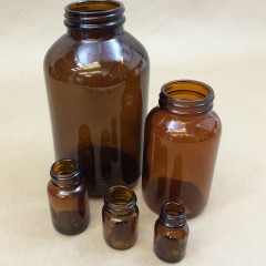 Amber Glass CC Jars