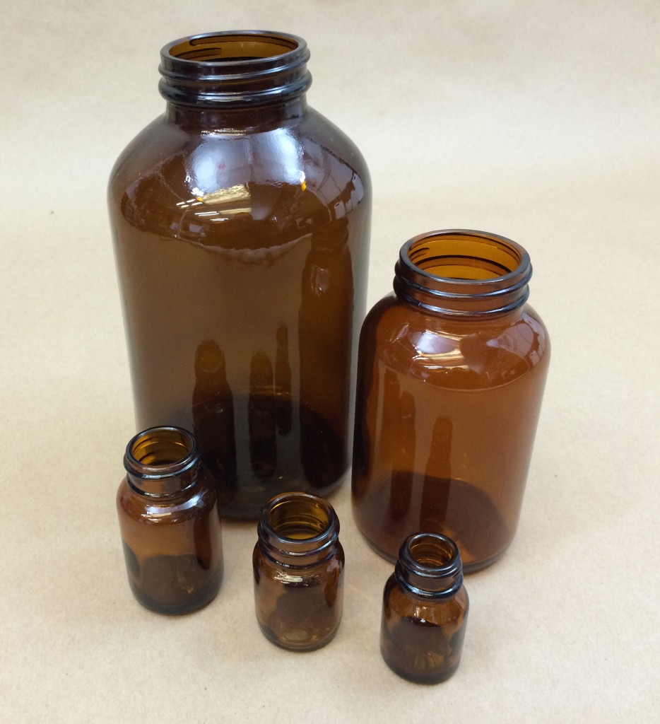 16oz Amber Glass Boston Round Bottles (Cap Not Included) - 12/Case, Amber Type III UV Resistant 28-400
