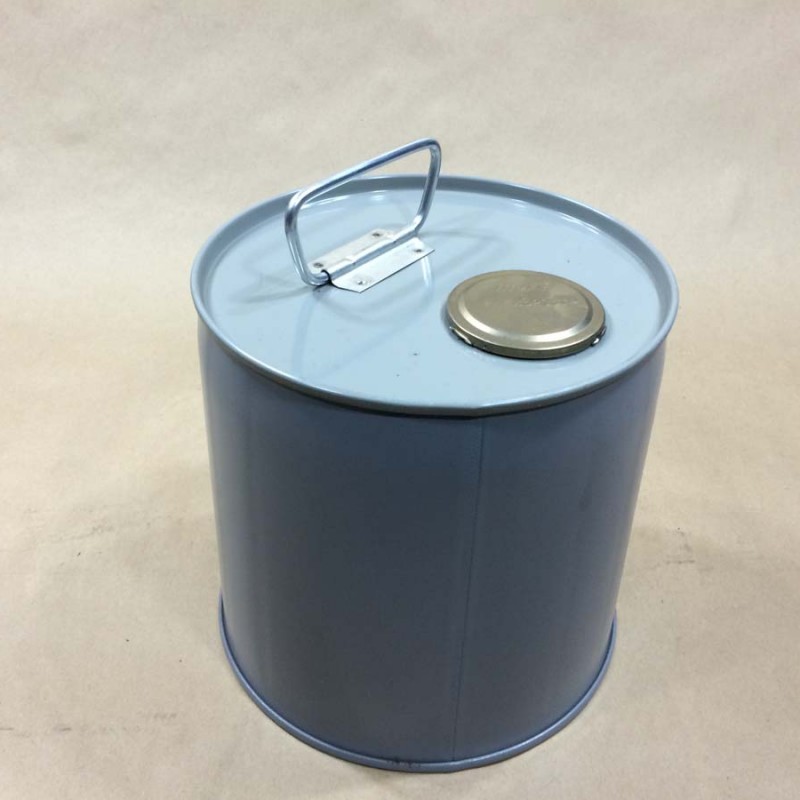 3.5 Gallon Grey Steel Closed Head (Tight Head) Pail or Drum Yankee