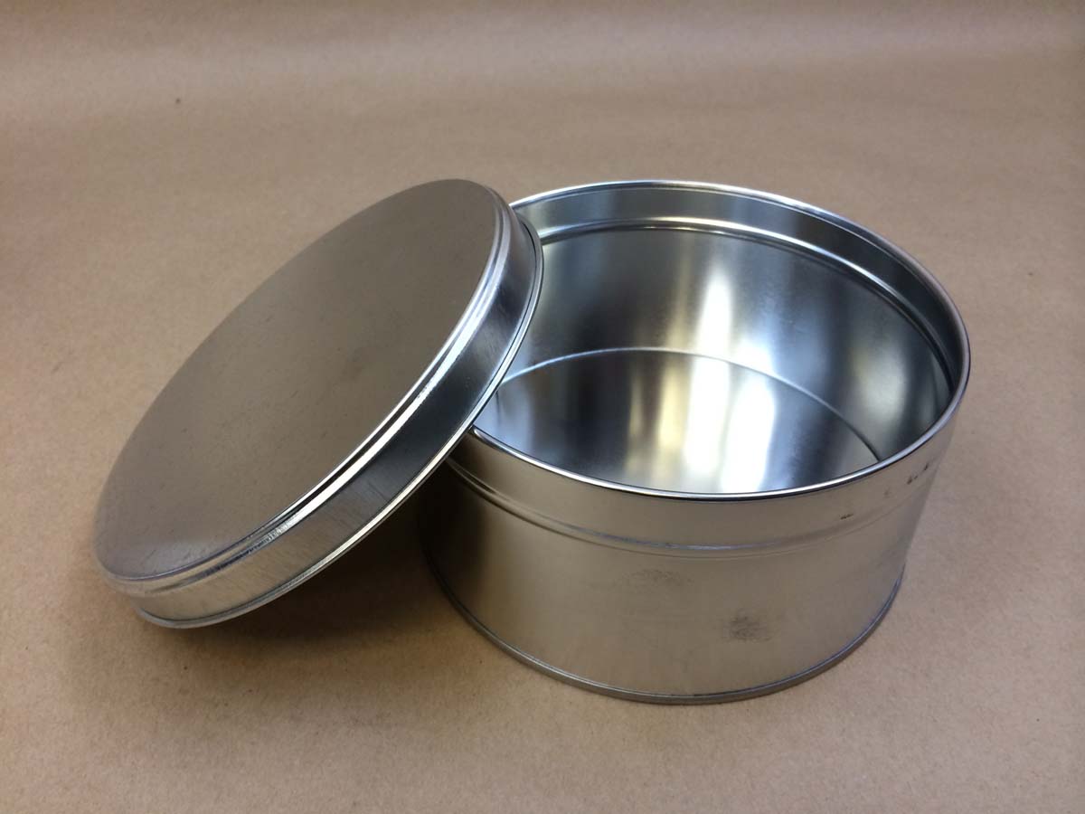 3 lb. slip cover can, metal can with slide on lid, gift tins, cookie tins