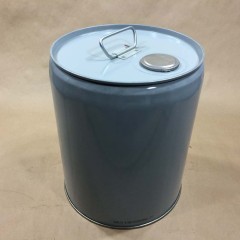 3.5 Gallon Grey Steel Closed Head (Tight Head) Pail or Drum