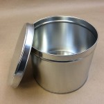 metal can, holiday tin, tinplate can, slip cover can