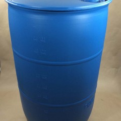 55 Gallon Open Head and Tight Head Blue Industrial Plastic Drums