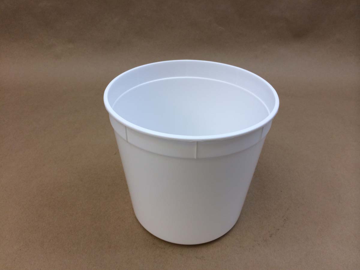 86 oz. (5 lb) White PP Plastic Tub, (L515)