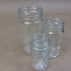 Clear Tall Glass Jars in Small Sizes