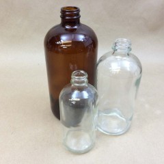 Glass Bottles – Amber and Clear