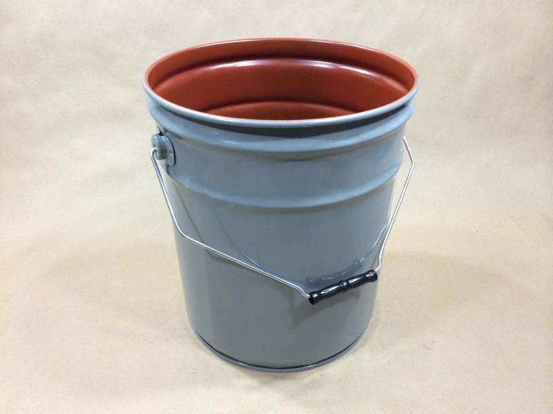 5 Gallon Lined Open Head Steel Pail Yankee Containers Drums, Pails, Cans, Bottles, Jars, Jugs