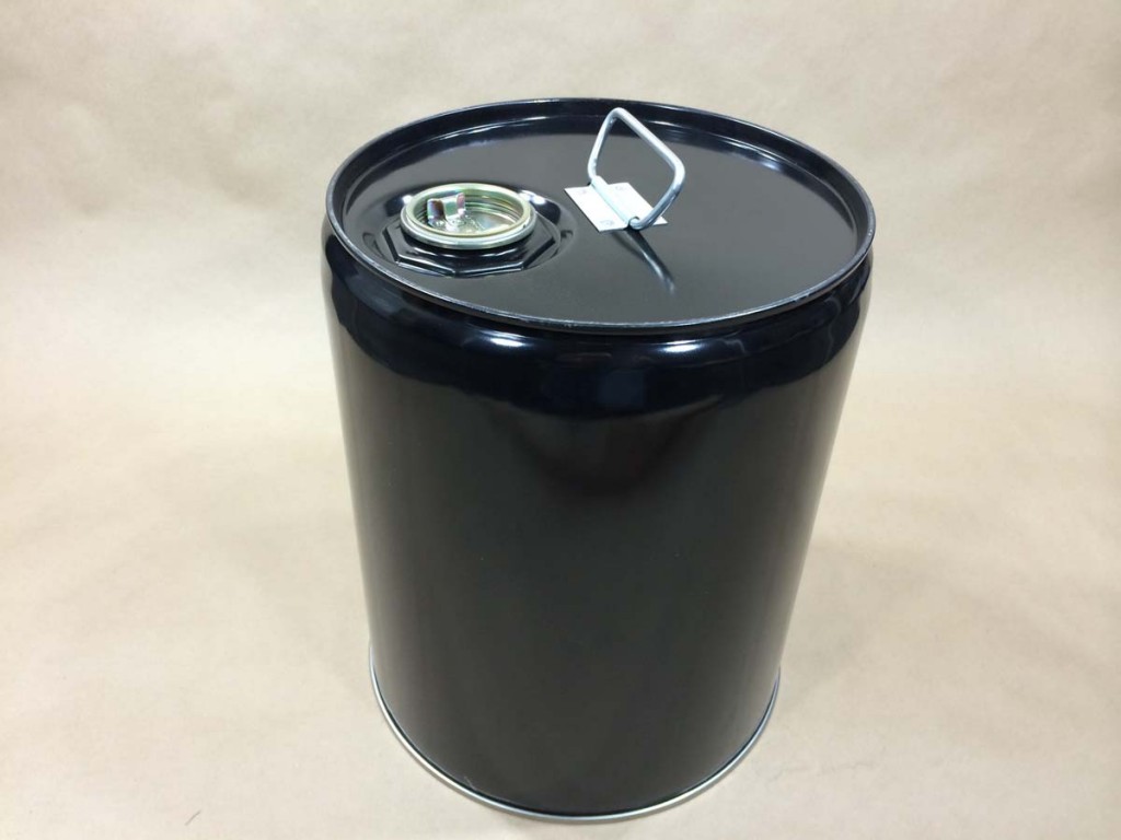 2 Gallon Plastic Pail, Open Head - Black