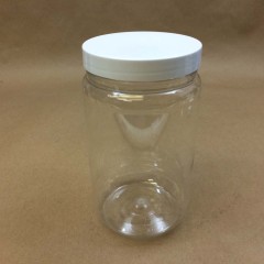 Clear Plastic Peanut Butter Jar