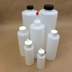 High Density Polyethylene and Low Density Polyethylene Plastic Bottles