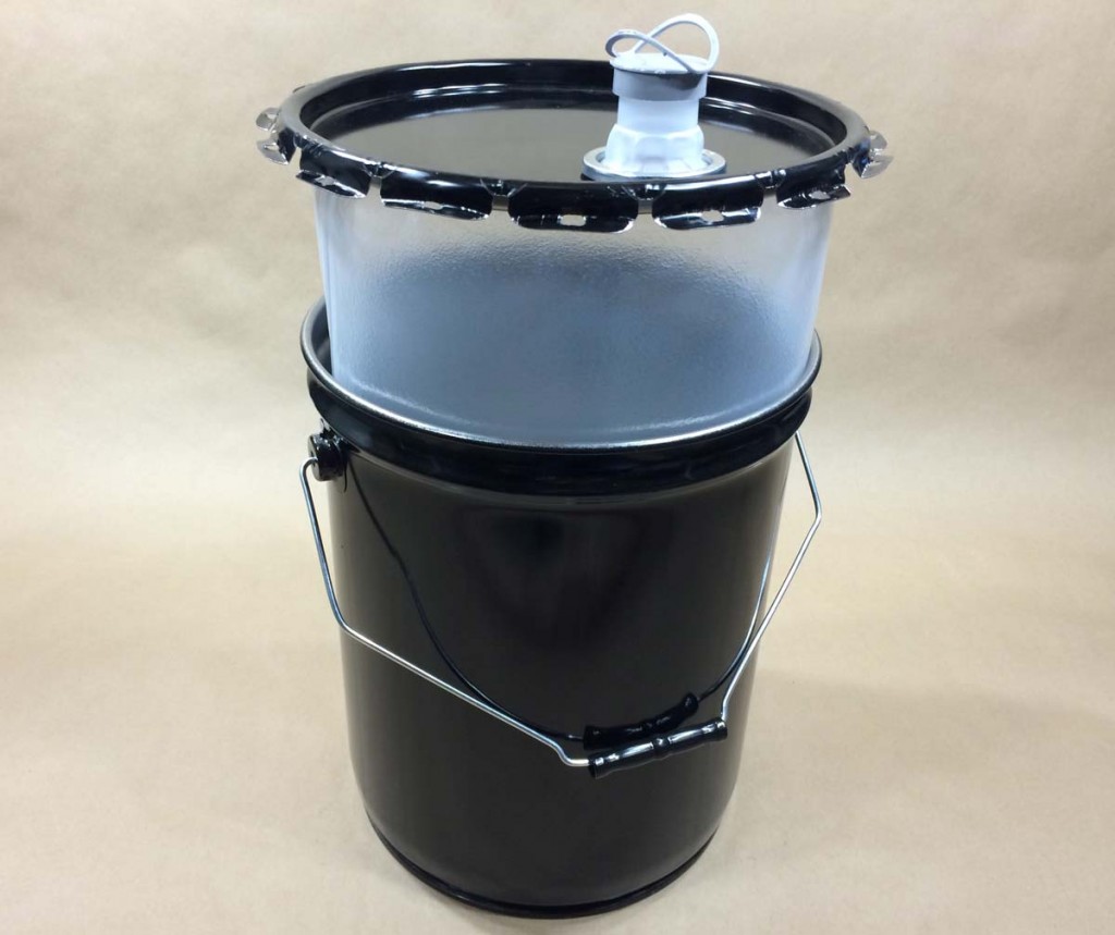 3.5 gal Black Steel Pails (Lever Lock Ring)