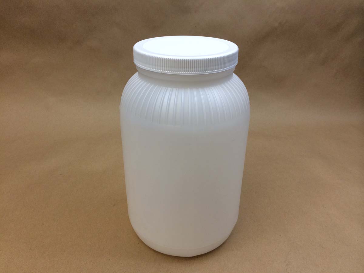 1 gallon, wide mouth plastic, plastic jar