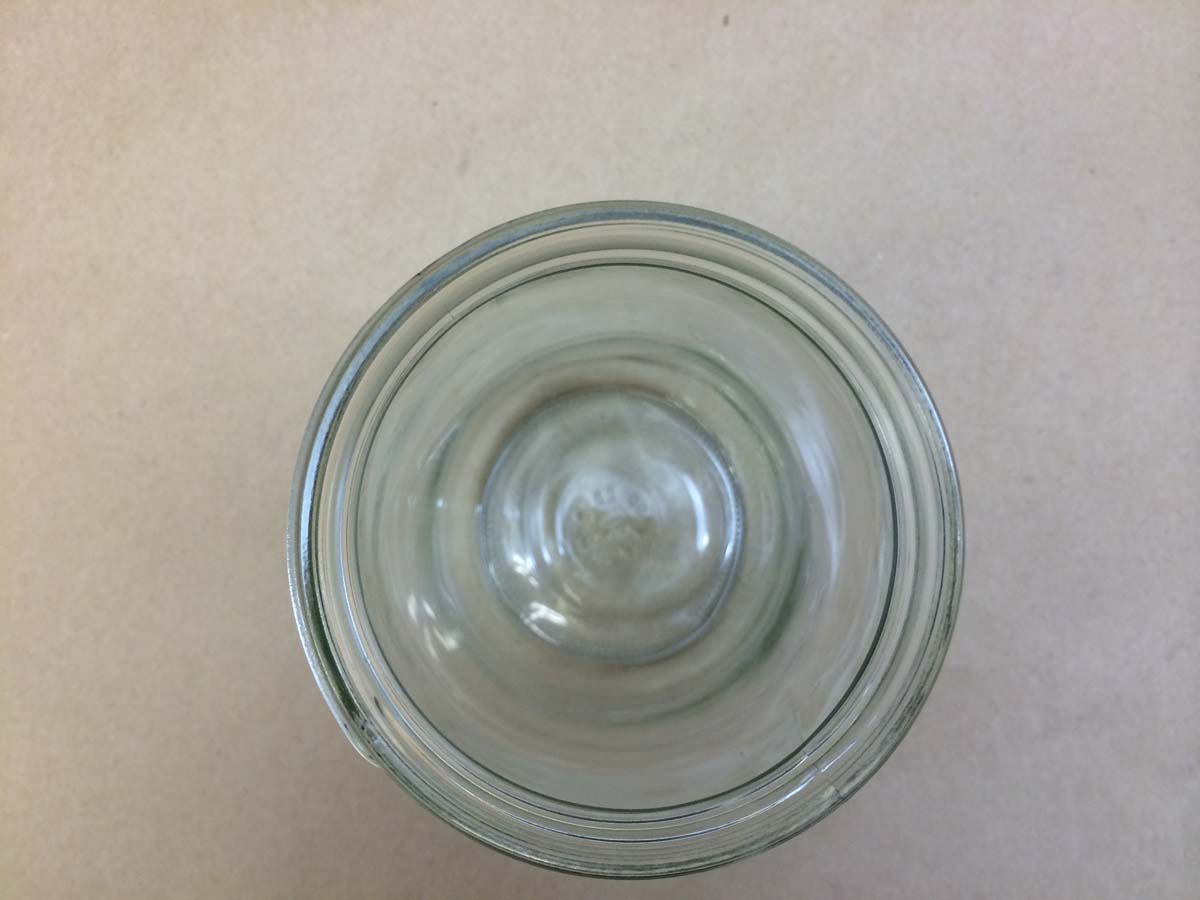 32 Oz/Quart Straight Sided Glass Jar Top View