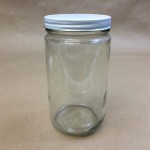 32 Oz/Quart Straight Sided Glass Jar shwon with Metal Cap