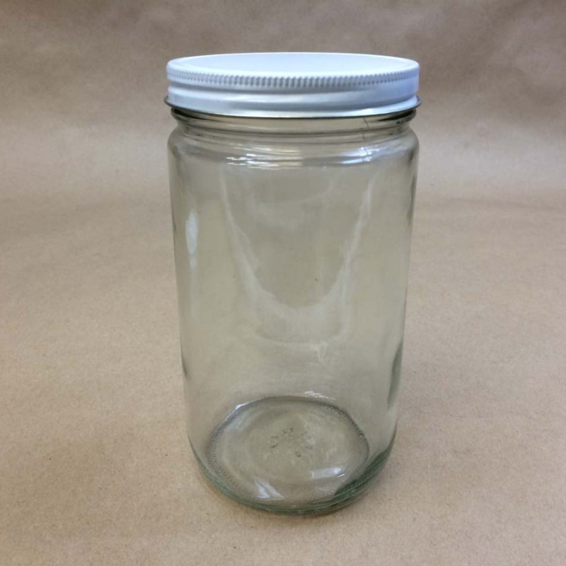 32 oz (1 quart) Straight Sided Glass Jars Yankee Containers Drums