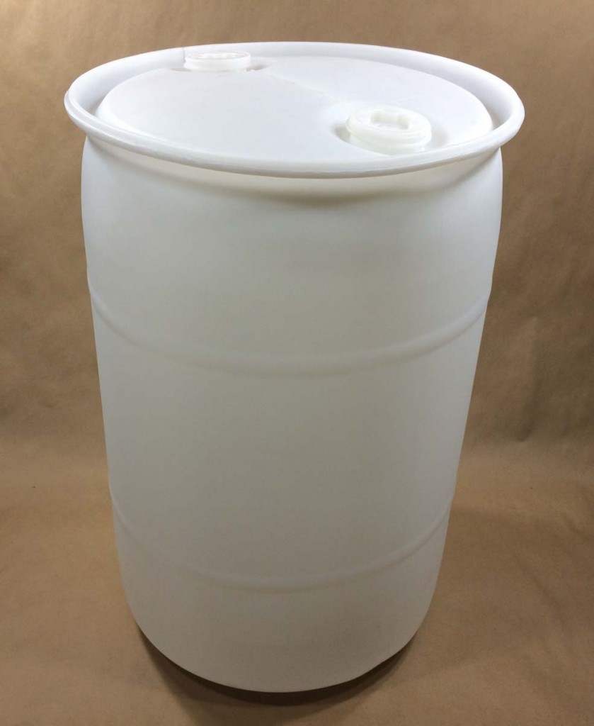 30 gallon closed top natural plastic drum ( SPP030CN00UL1) Yankee