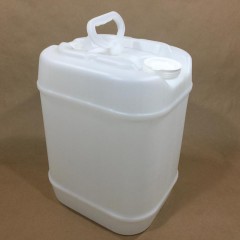 5 Gallon Plastic Rectangular Tight Head Containers in Natural, Black or Blue