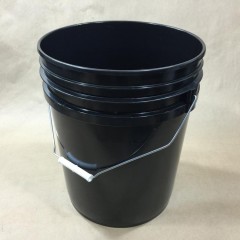 Black Plastic Buckets