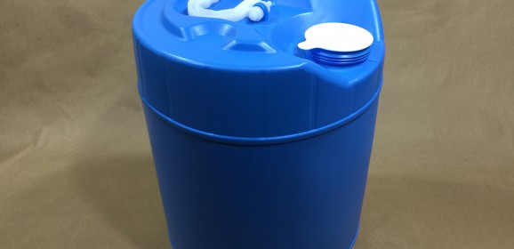 5 Gallon Round UN Plastic Tight Head Drums – Blue or Natural