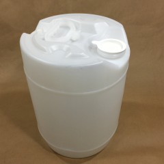 5 Gallon Round Natural HDPE Plastic Drum