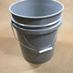 5 Gallon Grey Plastic UN Liquid Pail