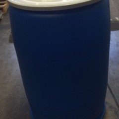 55 Gallon Open Head Plastic Drum With Fittings in the Cover