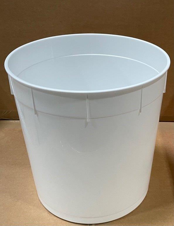 1/2 Gallon (64 oz.) White HDPE Plastic Pry-off Container with